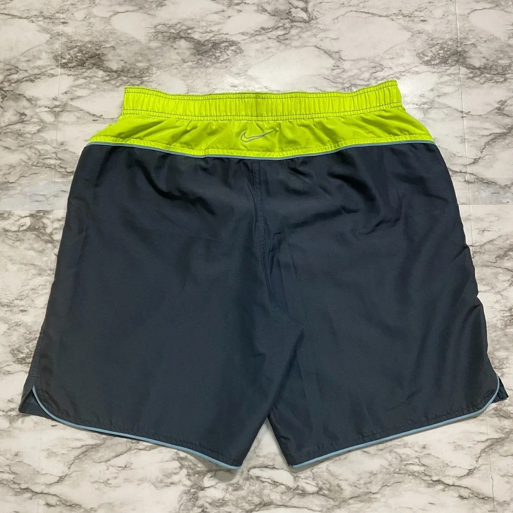 Nike Better World Men's Board Shorts Swim Trunks Size L Black Neon Lined Pockets